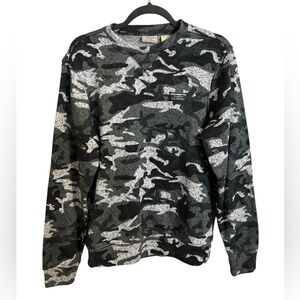 L.L. Bean Green Camouflage Lightweight Pullover Sweater Small